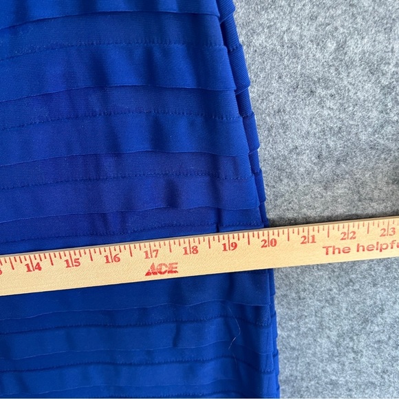ADRIANNA PAPELL WOMAN Shutter Pleat Jersey Dress Electric Blue Size 16W - Picture 9 of 11